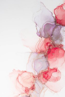 Marble ink abstract art from meticulous original painting abstract background . Painting was painted on high quality paper texture to create smooth marble background pattern of ombre alcohol ink .