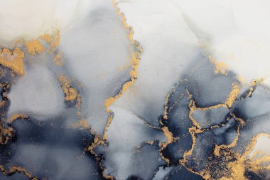 Soyut arkaplan için özgün tablodaki mermer mürekkep soyut sanat. Boyama, ombre alkol mürekkebinin pürüzsüz mermer arkaplan desenini yaratmak için yüksek kaliteli kağıt dokusuna boyanmış. .