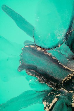 Mermer mürekkep soyut sanatının orijinal resmi. Örnek bir orjinal tablodan yüksek çözünürlüklü fotoğraf. Karargah kağıt dokusuna pürüzsüz mermer desen oluşturmak için soyut resim yapıldı.