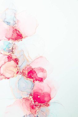 Marble ink abstract art from meticulous original painting abstract background . Painting was painted on high quality paper texture to create smooth marble background pattern of ombre alcohol ink .