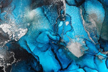 Soyut arkaplan için özgün tablodaki mermer mürekkep soyut sanat. Boyama, ombre alkol mürekkebinin pürüzsüz mermer arkaplan desenini yaratmak için yüksek kaliteli kağıt dokusuna boyanmış. .