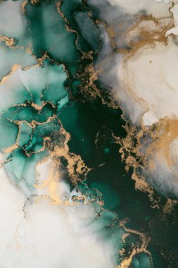 Soyut arkaplan için özgün tablodaki mermer mürekkep soyut sanat. Resim, Kintsuki mürekkep sanatının düz mermer arkaplan desenini yaratmak için yüksek kaliteli kağıt dokusuna boyanmış. .