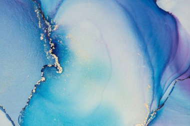 Mermer mürekkep soyut sanatının orijinal resmi. Örnek bir orjinal tablodan yüksek çözünürlüklü fotoğraf. Karargah kağıt dokusuna pürüzsüz mermer desen oluşturmak için soyut resim yapıldı.