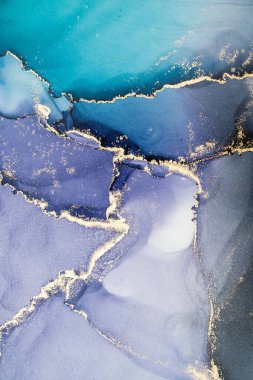 Mermer mürekkep soyut sanatının orijinal resmi. Örnek bir orjinal tablodan yüksek çözünürlüklü fotoğraf. Karargah kağıt dokusuna pürüzsüz mermer desen oluşturmak için soyut resim yapıldı.