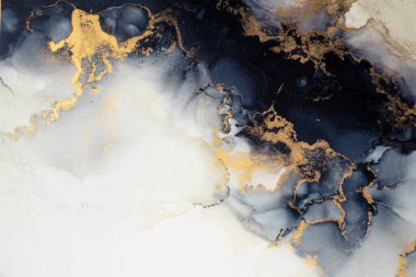 Soyut arkaplan için özgün tablodaki mermer mürekkep soyut sanat. Boyama, ombre alkol mürekkebinin pürüzsüz mermer arkaplan desenini yaratmak için yüksek kaliteli kağıt dokusuna boyanmış. .