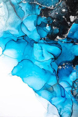 Soyut arkaplan için özgün tablodaki mermer mürekkep soyut sanat. Resim, Kintsuki mürekkep sanatının düz mermer arkaplan desenini yaratmak için yüksek kaliteli kağıt dokusuna boyanmış. .