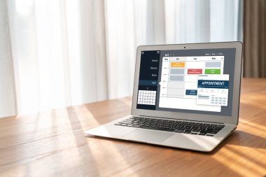İnternet sitesindeki modish regrition için çevrimiçi aplikasyon rezervasyon takvimi