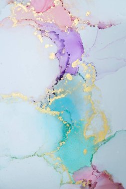 Mermer mürekkep soyut sanatının orijinal resmi. Örnek bir orjinal tablodan yüksek çözünürlüklü fotoğraf. Karargah kağıt dokusuna pürüzsüz mermer desen oluşturmak için soyut resim yapıldı.