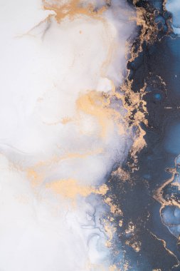 Soyut arkaplan için özgün tablodaki mermer mürekkep soyut sanat. Resim, Kintsuki mürekkep sanatının düz mermer arkaplan desenini yaratmak için yüksek kaliteli kağıt dokusuna boyanmış. .