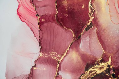 Mermer mürekkep soyut sanatının orijinal resmi. Örnek bir orjinal tablodan yüksek çözünürlüklü fotoğraf. Karargah kağıt dokusuna pürüzsüz mermer desen oluşturmak için soyut resim yapıldı.