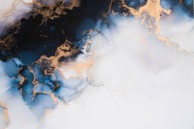 Soyut arkaplan için özgün tablodaki mermer mürekkep soyut sanat. Boyama, ombre alkol mürekkebinin pürüzsüz mermer arkaplan desenini yaratmak için yüksek kaliteli kağıt dokusuna boyanmış. .