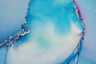 Mermer mürekkep soyut sanatının orijinal resmi. Örnek bir orjinal tablodan yüksek çözünürlüklü fotoğraf. Karargah kağıt dokusuna pürüzsüz mermer desen oluşturmak için soyut resim yapıldı.