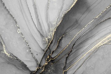 Mermer mürekkep soyut sanatının orijinal resmi. Örnek bir orjinal tablodan yüksek çözünürlüklü fotoğraf. Karargah kağıt dokusuna pürüzsüz mermer desen oluşturmak için soyut resim yapıldı.