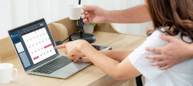 Kişisel düzenleyici ve çevrimiçi iş için mod zamanlama planlaması için bilgisayar yazılım uygulaması takvimiName