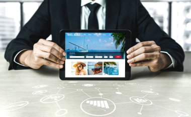 Model arama ve seyahat planlama için internet sitesi uçuş, otel ve tur rezervasyonları için anlaşma ve paket sunuyor