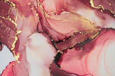 Mermer mürekkep soyut sanatının orijinal resmi. Örnek bir orjinal tablodan yüksek çözünürlüklü fotoğraf. Karargah kağıt dokusuna pürüzsüz mermer desen oluşturmak için soyut resim yapıldı.