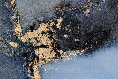 Mermer mürekkep soyut sanatının orijinal resmi. Örnek bir orjinal tablodan yüksek çözünürlüklü fotoğraf. Karargah kağıt dokusuna pürüzsüz mermer desen oluşturmak için soyut resim yapıldı.