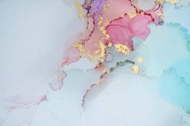 Mermer mürekkep soyut sanatının orijinal resmi. Örnek bir orjinal tablodan yüksek çözünürlüklü fotoğraf. Karargah kağıt dokusuna pürüzsüz mermer desen oluşturmak için soyut resim yapıldı.