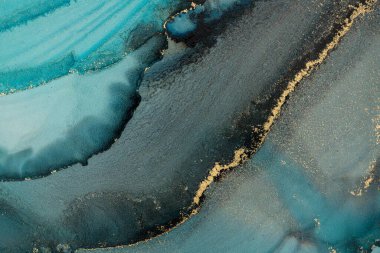 Mermer mürekkep soyut sanatının orijinal resmi. Örnek bir orjinal tablodan yüksek çözünürlüklü fotoğraf. Karargah kağıt dokusuna pürüzsüz mermer desen oluşturmak için soyut resim yapıldı.