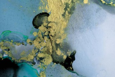 Mermer mürekkep soyut sanatının orijinal resmi. Örnek bir orjinal tablodan yüksek çözünürlüklü fotoğraf. Karargah kağıt dokusuna pürüzsüz mermer desen oluşturmak için soyut resim yapıldı.