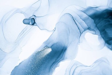 Mermer mürekkep soyut sanatının orijinal resmi. Örnek bir orjinal tablodan yüksek çözünürlüklü fotoğraf. Karargah kağıt dokusuna pürüzsüz mermer desen oluşturmak için soyut resim yapıldı.