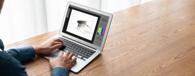 Mimari iş ve profesyonel tasarımcı için mimari tasarım modem yazılım uygulaması