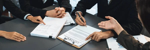 Panorama View Company Executive Sign Business Contract Business Partner Legal — Fotografia de Stock