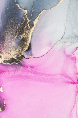 Mermer mürekkep soyut sanatının orijinal resmi. Örnek bir orjinal tablodan yüksek çözünürlüklü fotoğraf. Karargah kağıt dokusuna pürüzsüz mermer desen oluşturmak için soyut resim yapıldı.