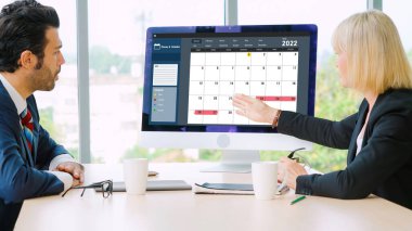 Kişisel düzenleyici ve çevrimiçi iş için mod zamanlama planlaması için bilgisayar yazılım uygulaması takvimiName