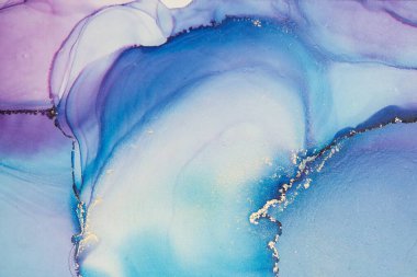 Mermer mürekkep soyut sanatının orijinal resmi. Örnek bir orjinal tablodan yüksek çözünürlüklü fotoğraf. Karargah kağıt dokusuna pürüzsüz mermer desen oluşturmak için soyut resim yapıldı.