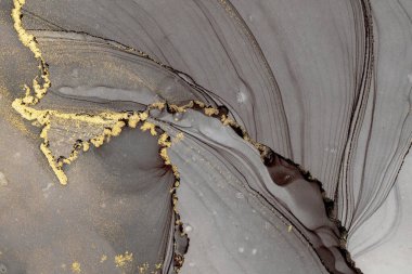Mermer mürekkep soyut sanatının orijinal resmi. Örnek bir orjinal tablodan yüksek çözünürlüklü fotoğraf. Karargah kağıt dokusuna pürüzsüz mermer desen oluşturmak için soyut resim yapıldı.