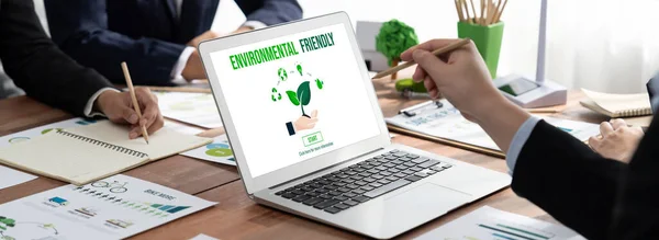 Business People Green Corporate Company Planning Eco Friendly Environmental Conservative — Stock Photo, Image