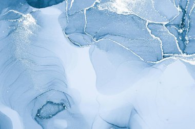 Mermer mürekkep soyut sanatının orijinal resmi. Örnek bir orjinal tablodan yüksek çözünürlüklü fotoğraf. Karargah kağıt dokusuna pürüzsüz mermer desen oluşturmak için soyut resim yapıldı.