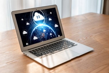 Mod uzak çalışma ve kişisel veri depolama için bulut hesaplama yazılımı