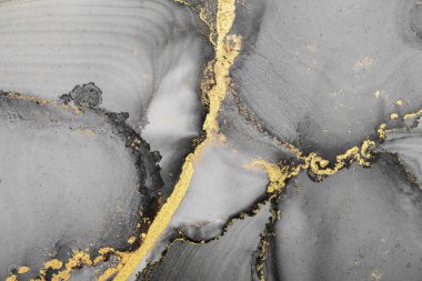 Mermer mürekkep soyut sanatının orijinal resmi. Örnek bir orjinal tablodan yüksek çözünürlüklü fotoğraf. Karargah kağıt dokusuna pürüzsüz mermer desen oluşturmak için soyut resim yapıldı.