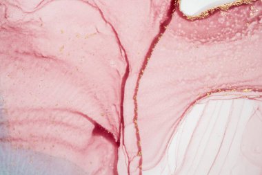 Mermer mürekkep soyut sanatının orijinal resmi. Örnek bir orjinal tablodan yüksek çözünürlüklü fotoğraf. Karargah kağıt dokusuna pürüzsüz mermer desen oluşturmak için soyut resim yapıldı.