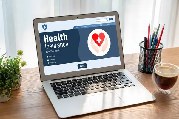 Kolay Form Doldurma Için Sağlık Sigortası Web Sitesi Mod Kayıt — Stok fotoğraf