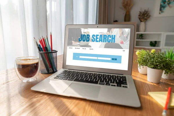Online Job Search Modish Website Worker Search Job Opportunities Recruitment — Stock Photo, Image