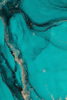 Mermer mürekkep soyut sanatının orijinal resmi. Örnek bir orjinal tablodan yüksek çözünürlüklü fotoğraf. Karargah kağıt dokusuna pürüzsüz mermer desen oluşturmak için soyut resim yapıldı.