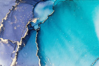 Mermer mürekkep soyut sanatının orijinal resmi. Örnek bir orjinal tablodan yüksek çözünürlüklü fotoğraf. Karargah kağıt dokusuna pürüzsüz mermer desen oluşturmak için soyut resim yapıldı.