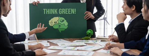 Πράσινη Επιχειρηματική Συνάντηση Σχετικά Την Περιβαλλοντική Ευαισθητοποίηση Και Την Οικολογική — Φωτογραφία Αρχείου