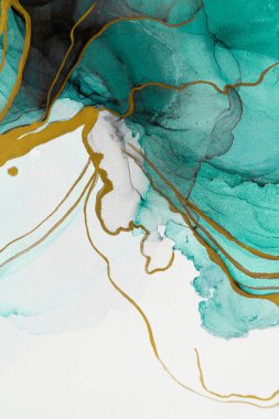 Marble ink abstract art from meticulous original painting abstract background . Painting was painted on high quality paper texture to create smooth marble background pattern of ombre alcohol ink .