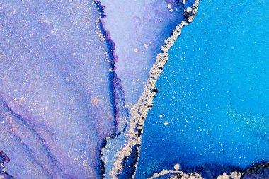 Mermer mürekkep soyut sanatının orijinal resmi. Örnek bir orjinal tablodan yüksek çözünürlüklü fotoğraf. Karargah kağıt dokusuna pürüzsüz mermer desen oluşturmak için soyut resim yapıldı.