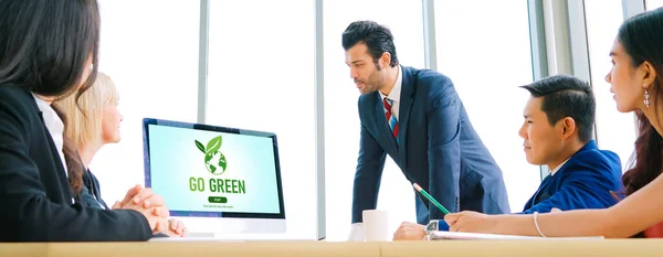 Transformação Negócios Verdes Para Negócios Corporativos Modestos Para Agradecer Estratégia — Fotografia de Stock