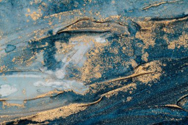 Mermer mürekkep soyut sanatının orijinal resmi. Örnek bir orjinal tablodan yüksek çözünürlüklü fotoğraf. Karargah kağıt dokusuna pürüzsüz mermer desen oluşturmak için soyut resim yapıldı.