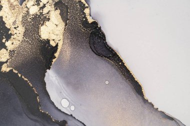 Mermer mürekkep soyut sanatının orijinal resmi. Örnek bir orjinal tablodan yüksek çözünürlüklü fotoğraf. Karargah kağıt dokusuna pürüzsüz mermer desen oluşturmak için soyut resim yapıldı.