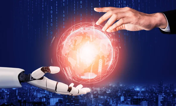 Representación Desarrollo Tecnología Robótica Futurista Inteligencia Artificial Concepto Aprendizaje Automático —  Fotos de Stock
