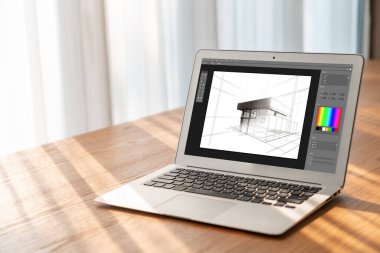 Mimari iş ve profesyonel tasarımcı için mimari tasarım modem yazılım uygulaması