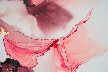 Mermer mürekkep soyut sanatının orijinal resmi. Örnek bir orjinal tablodan yüksek çözünürlüklü fotoğraf. Karargah kağıt dokusuna pürüzsüz mermer desen oluşturmak için soyut resim yapıldı.