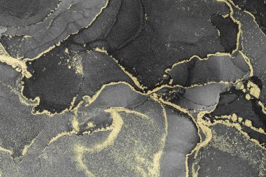 Mermer mürekkep soyut sanatının orijinal resmi. Örnek bir orjinal tablodan yüksek çözünürlüklü fotoğraf. Karargah kağıt dokusuna pürüzsüz mermer desen oluşturmak için soyut resim yapıldı.